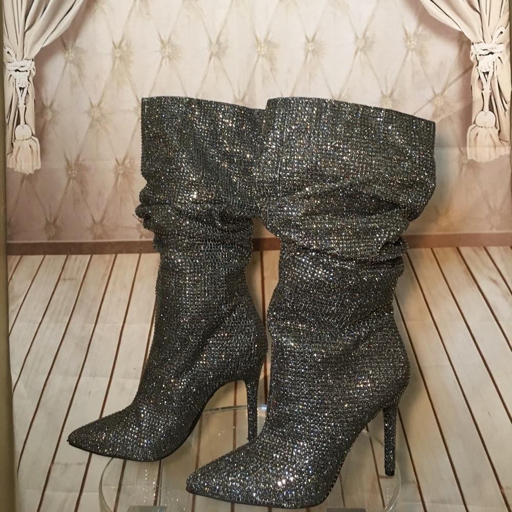 Exclusive Crystal Studded Boots
